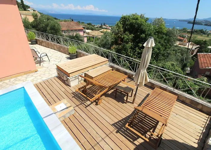 Villa Belvedere ,pyrgi,corfu ,stunning Ipsos Bay View
